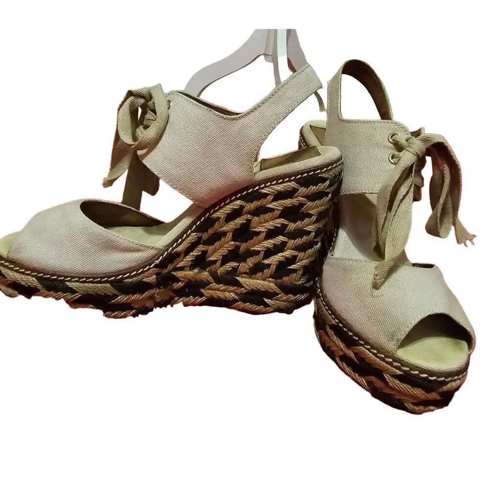 Tory Burch Linley High Wedge Espadrilles